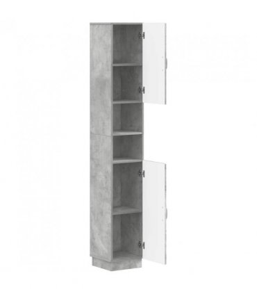 vidaXL Bathroom Cabinet with Open Shelf HOORN Concrete Grey