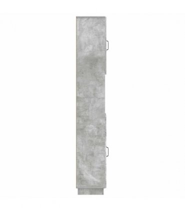 vidaXL Bathroom Cabinet with Open Shelf HOORN Concrete Grey