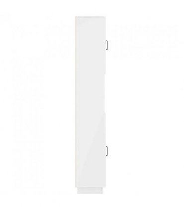vidaXL Bathroom Cabinet with Open Shelf HOORN High Gloss White