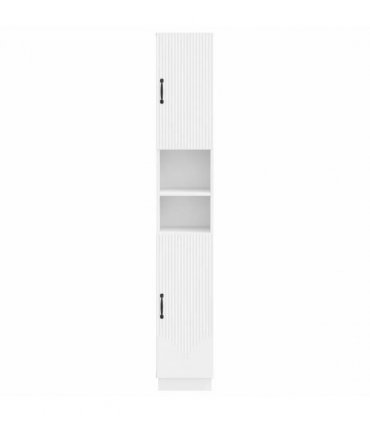 vidaXL Bathroom Cabinet with Open Shelf HOORN White 30 x 31 x 187 cm