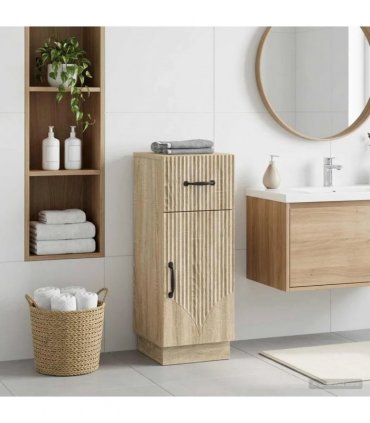 vidaXL Bathroom Storage Cainet HOORN Sonoma Oak 30 x 31 x 77 cm