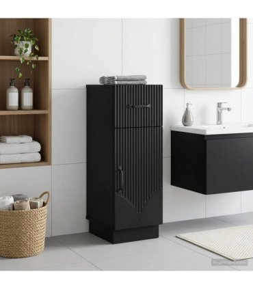 vidaXL Bathroom Storage Cainet HOORN Black 30 x 31 x 77 cm