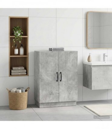 vidaXL Bathroom Storage Cainet HOORN Concrete Grey 59.5 x 31 x 77 cm