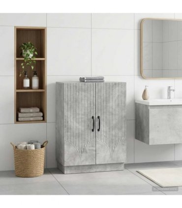 vidaXL Bathroom Storage Cainet HOORN Concrete Grey 59.5 x 31 x 77 cm