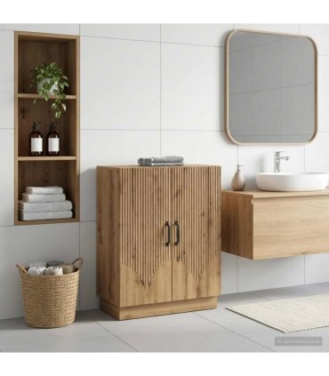 vidaXL Bathroom Storage Cainet HOORN Artisan Oak 59.5 x 31 x 77 cm
