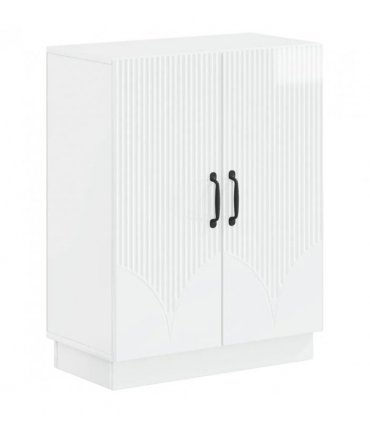 vidaXL Bathroom Storage Cainet HOORN High Gloss White