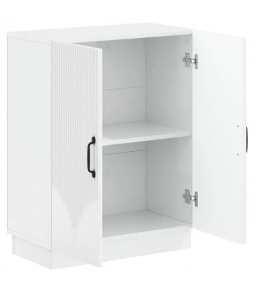 vidaXL Bathroom Storage Cainet HOORN High Gloss White
