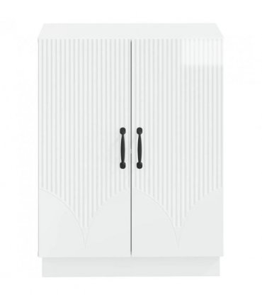 vidaXL Bathroom Storage Cainet HOORN High Gloss White