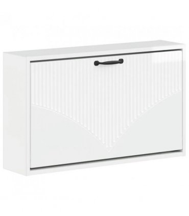vidaXL Wall-Mounted Shoe Cabinet HOORN 71 x 17 x 43 cm Engineered Wood — Colour: High gloss white