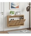 vidaXL Wall-Mounted Shoe Cabinet HOORN 71 x 17 x 43 cm Engineered Wood — Colour: Artisan oak