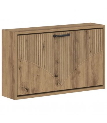 vidaXL Wall-Mounted Shoe Cabinet HOORN 71 x 17 x 43 cm Engineered Wood — Colour: Artisan oak