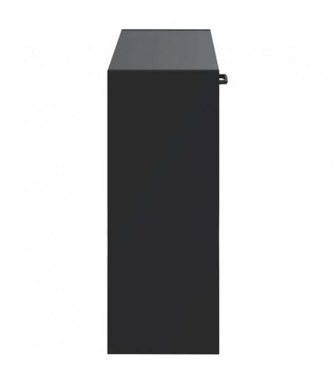 vidaXL Wall-Mounted Shoe Cabinet HOORN 71 x 17 x 43 cm Engineered Wood — Colour: Black