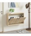 vidaXL Wall-Mounted Shoe Cabinet HOORN 71 x 17 x 43 cm Engineered Wood — Colour: Sonoma oak