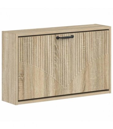 vidaXL Wall-Mounted Shoe Cabinet HOORN 71 x 17 x 43 cm Engineered Wood — Colour: Sonoma oak