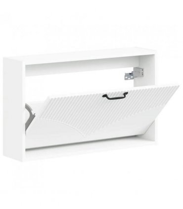 vidaXL Wall-Mounted Shoe Cabinet HOORN 71 x 17 x 43 cm Engineered Wood — Colour: White