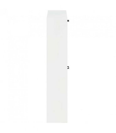 vidaXL Wall-Mounted Shoe Cabinet HOORN 71 x 17 x 86 cm Engineered Wood — Colour: High gloss white