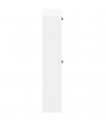 vidaXL Wall-Mounted Shoe Cabinet HOORN 71 x 17 x 86 cm Engineered Wood — Colour: White