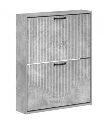 vidaXL Wall-Mounted Shoe Cabinet HOORN 71 x 17 x 86 cm Engineered Wood — Colour: Concrete grey