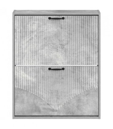 vidaXL Wall-Mounted Shoe Cabinet HOORN 71 x 17 x 86 cm Engineered Wood — Colour: Concrete grey