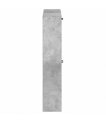 vidaXL Wall-Mounted Shoe Cabinet HOORN 71 x 17 x 86 cm Engineered Wood — Colour: Concrete grey