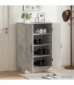 vidaXL Shoe Cabinet HOORN 59.5 x 39.5 x 87 cm Engineered Wood — Colour: Concrete grey