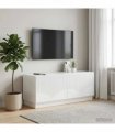 vidaXL TV Cabinet High Gloss White Engineered Wood — V0672276575