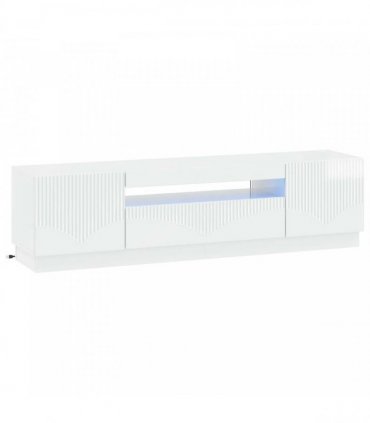 vidaXL LED TV Cabinet High Gloss White Engineered Wood — V0672276582