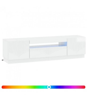 vidaXL LED TV Cabinet High Gloss White Engineered Wood — V0672276582