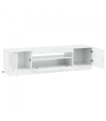 vidaXL LED TV Cabinet High Gloss White Engineered Wood — V0672276582