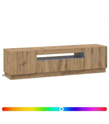 vidaXL LED TV Cabinet Artisan Oak Engineered Wood — V0672276584