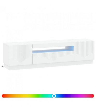 vidaXL LED TV Cabinet White Engineered Wood — V0672276586