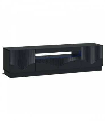 vidaXL LED TV Cabinet Black Engineered Wood — V0672276587