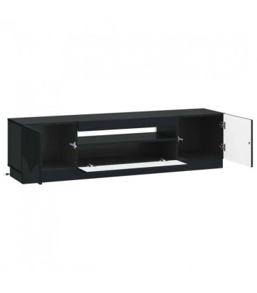 vidaXL LED TV Cabinet Black Engineered Wood — V0672276587