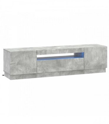 vidaXL LED TV Cabinet Concrete Grey Engineered Wood — V0672276588