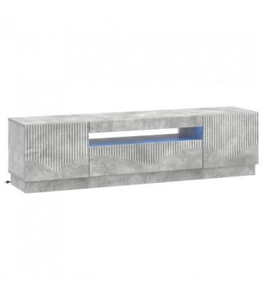 vidaXL LED TV Cabinet Concrete Grey Engineered Wood — V0672276588