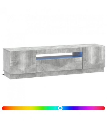 vidaXL LED TV Cabinet Concrete Grey Engineered Wood — V0672276588
