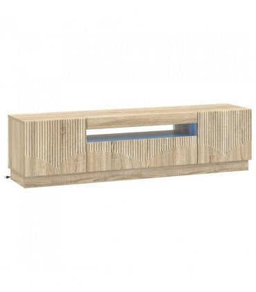 vidaXL LED TV Cabinet Sonoma Oak Engineered Wood — V0672276590