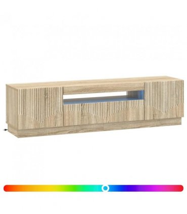 vidaXL LED TV Cabinet Sonoma Oak Engineered Wood — V0672276590
