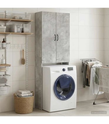 vidaXL Toilet Cabinet HOORN Concrete Grey 66 x 25.5 x 190 cm