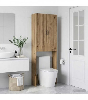 vidaXL Toilet Cabinet HOORN Artisan Oak 66 x 25.5 x 190 cm