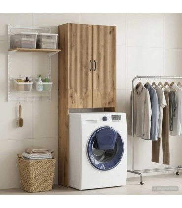 vidaXL Toilet Cabinet HOORN Artisan Oak 66 x 25.5 x 190 cm