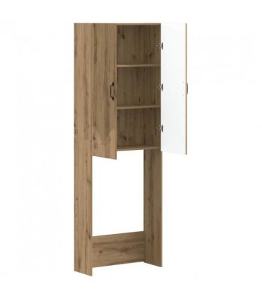 vidaXL Toilet Cabinet HOORN Artisan Oak 66 x 25.5 x 190 cm