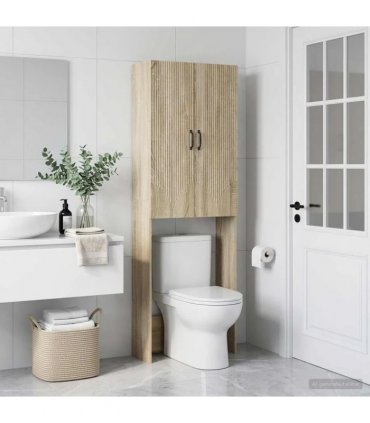 vidaXL Toilet Cabinet HOORN Sonoma Oak 66 x 25.5 x 190 cm