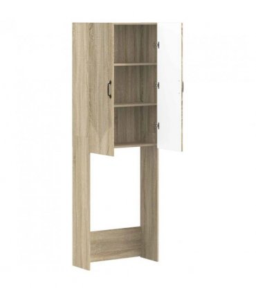 vidaXL Toilet Cabinet HOORN Sonoma Oak 66 x 25.5 x 190 cm