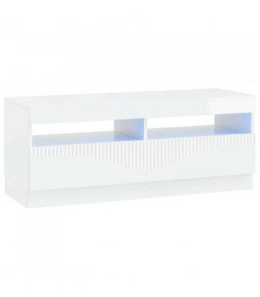 vidaXL LED TV Cabinet High Gloss White Engineered Wood — V0672276600