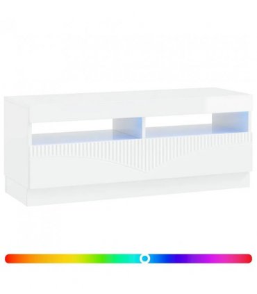 vidaXL LED TV Cabinet High Gloss White Engineered Wood — V0672276600