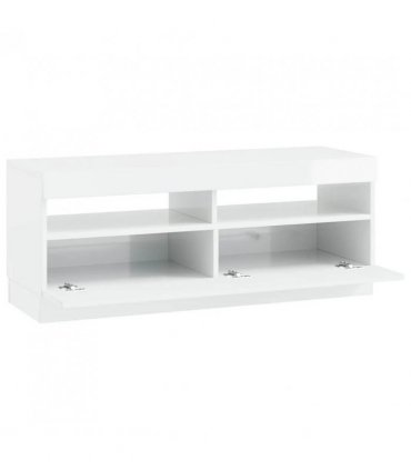 vidaXL LED TV Cabinet High Gloss White Engineered Wood — V0672276600