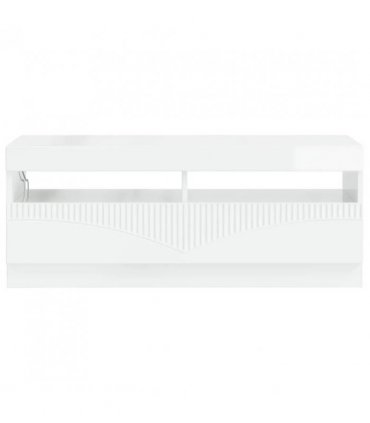 vidaXL LED TV Cabinet High Gloss White Engineered Wood — V0672276600