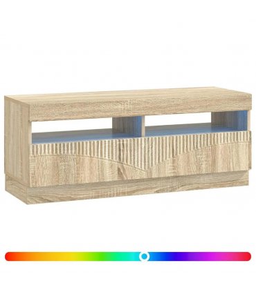 vidaXL LED TV Cabinet Sonoma Oak Engineered Wood — V0672276602