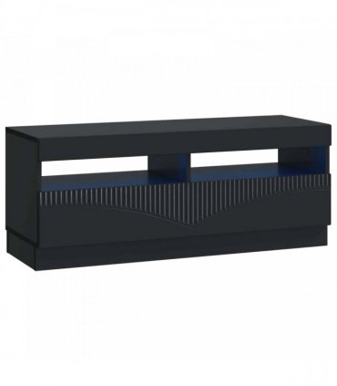 vidaXL LED TV Cabinet Black Engineered Wood — V0672276603